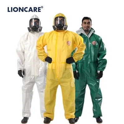 LIONCARE® CoverPremPro Costum galben cu glugă pentru substanțe nocive